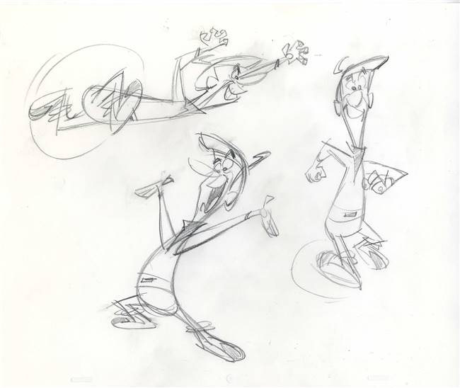 Original Model Sheet Drawing of George Jetson from The Jetsons (1990s/00s)