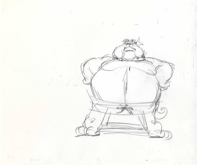 Original Production Drawing of Spike from the Karate Guard (2005)