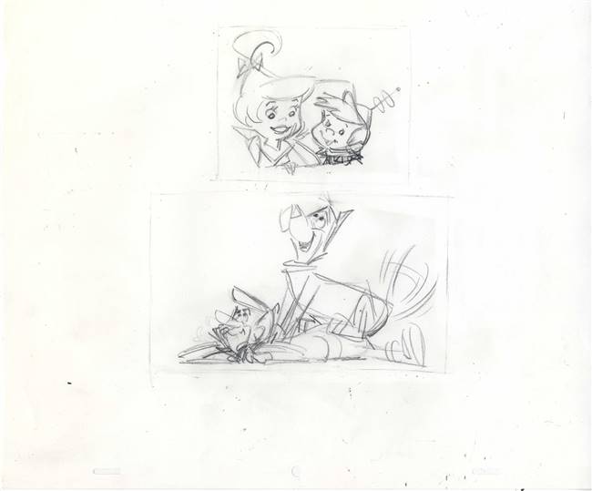 Original Publicity Drawing of the Jetsons from the Jetsons (1990s/00s)