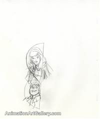 Original Production Drawing of Daphne and Fred