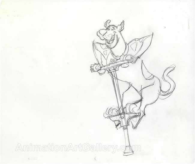 Original Publicity Drawing of Scooby Doo from Scooby Doo