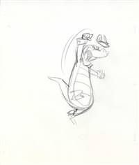 Publicity Drawing of Wally Gator from Hanna Barbera