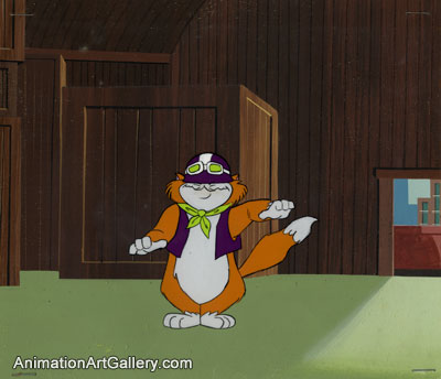 Production Cel of Auto Cat from Hanna Barbera