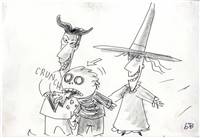 Original Production Storyboard by Jorgen Klubien of Lock, Shock, and Barrel  from Nightmare Before Christmas (1993)