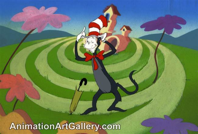 Color Model Cel of the Cat in the Hat from The Grinch Grinches the Cat in the Hat