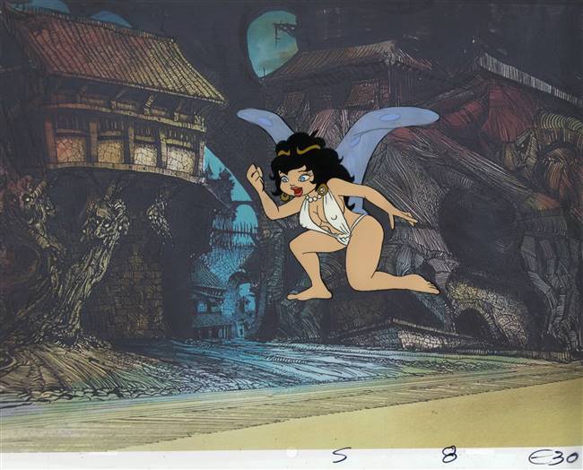 Original production cel of Elinore the Fairy Princess from Wizards (1977)