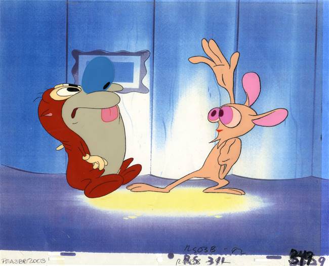 Original Production Cel of Ren and Stimpy from Ren and Stimpy