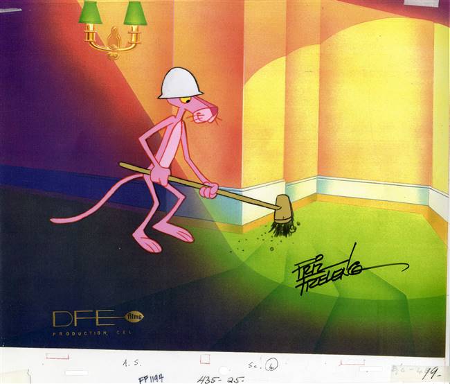 Original Production Cel of Pink Panther from Pink Panther (1970s/80s)
