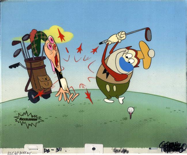 Original Production Cel of Ren and Stimpy (1990s)