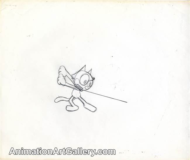 Original production drawing of Felix the Cat from The Twisted Tales of Felix the Cat (1995-1997)