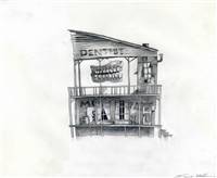 Original Concept Piece of a dentist's office from Rango