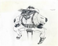 Original Character Production drawing of a hedgehog from Rango