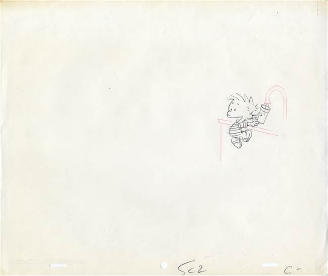 Original Production Drawing of Calvin
