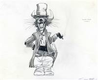 Original Character Drawing of Saloon's Patron (Coyote) from Rango (2011)