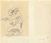 Original production drawing of Simon Legree from Uncle Tom’s Cabana (1947)