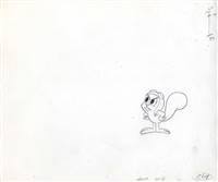 Original Production Drawing of Rocky from a Hershey Kiss Commercial (1986)