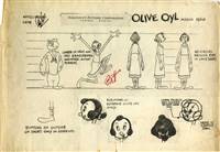Original Production Photostat of Olive Oyl from Popeye (1960)