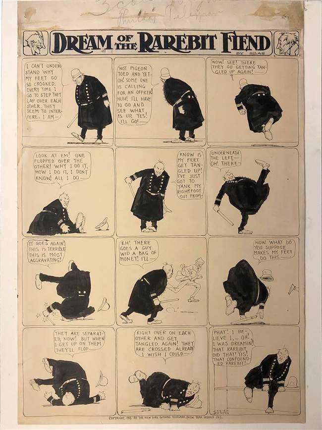 Original Dream of the Rarebit Fiend Comic Strip by Winsor McKay (1907)