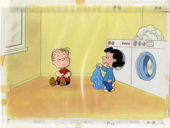 Original Production Cel of Lucy and Linus from the Charlie Brown and Snoopy Show (1980s)