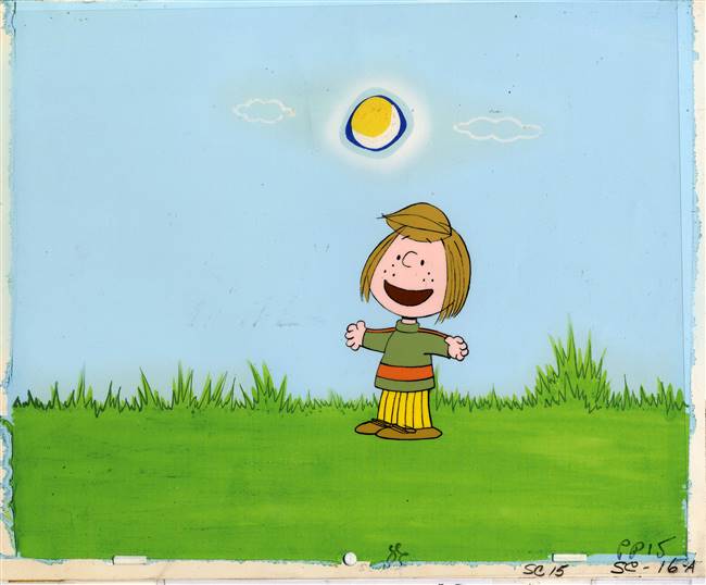 Original Production Cel of Peppermint Patty from Peanuts (1960s/70s)