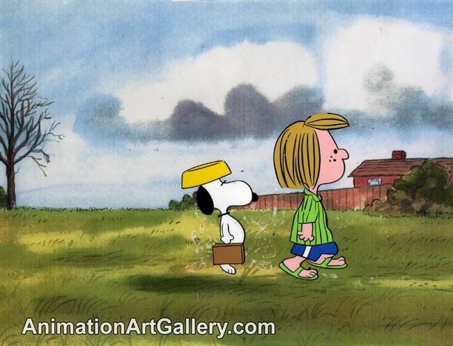 Original Production Cel of Snoopy and Peppermint Patty from He's Your Dog, Charlie Brown!