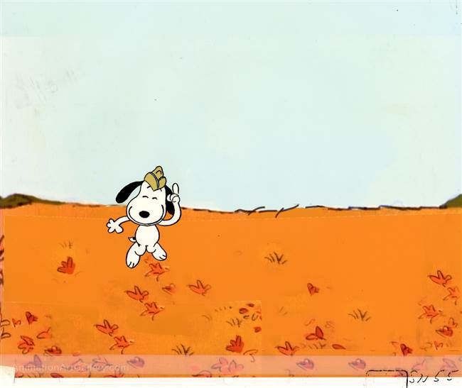 Original Production Cel of Snoopy from "Bon Voyage, Charlie Brown"