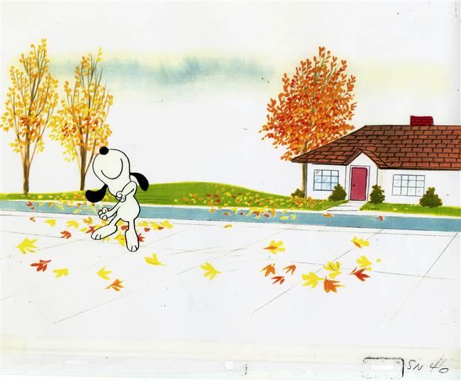 Original Production Cel of Snoopy from "Bon Voyage, Charlie Brown"