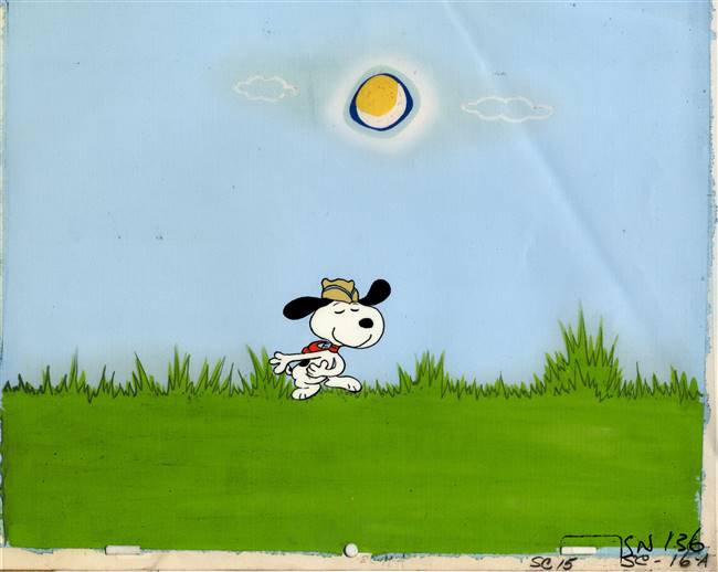 Original Production Cel of Snoopy from Bon Voyage, Charlie Brown (1980)