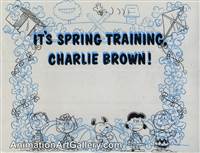 Title Card Cel of Snoopy and Woodstock from It's Spring Training, Charlie Brown