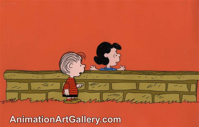 Production Cel of Linus and Lucy Van Pelt from Peanuts (c. 1970s/1980s)