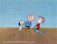 Production Cel of Snoopy and Charlie Brown from Peanuts (c. 1970s/1980s)