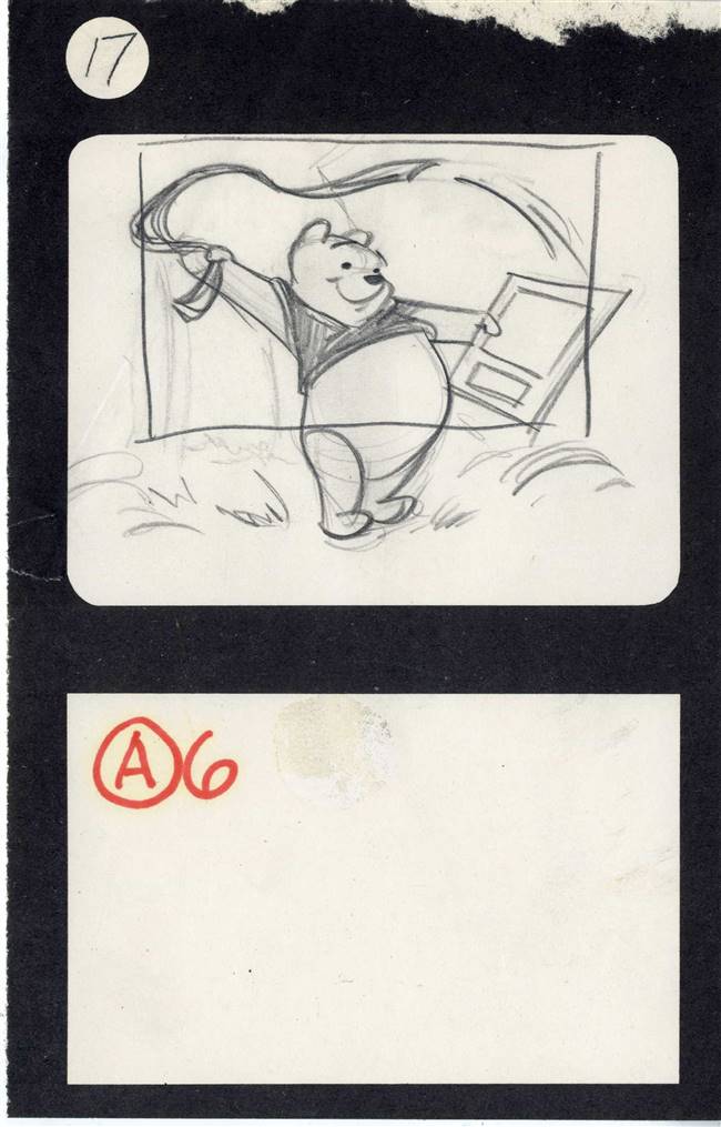 Original Storyboard of Winnie the Pooh from Seasons (1982)