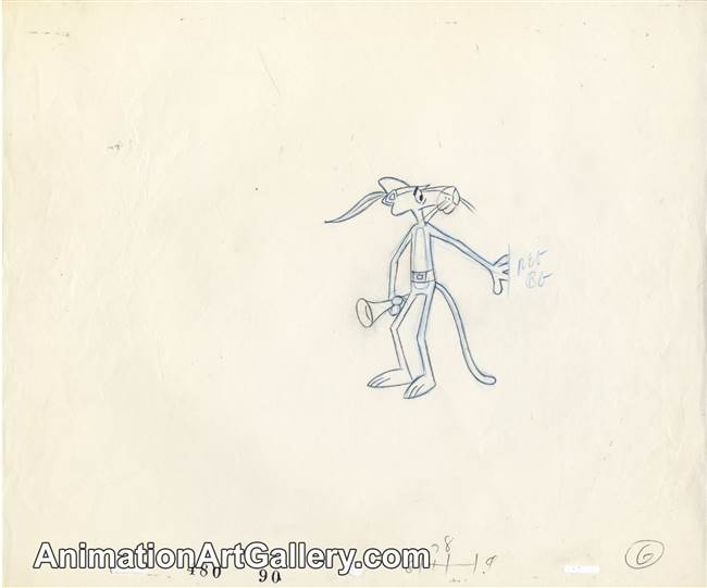 Production Drawing of the Pink Panther from The Pink Panther