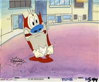 Original production cel of Stimpy from Ren and Stimpy (1990s)