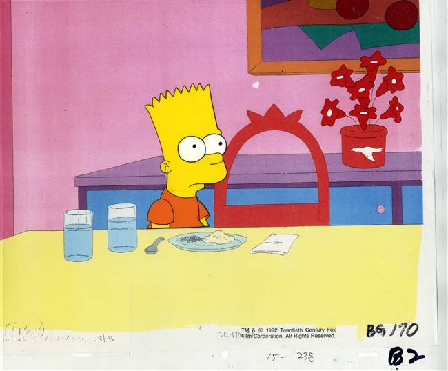 Original Production Cel of Bart Simpson from The Simpsons (1990s)