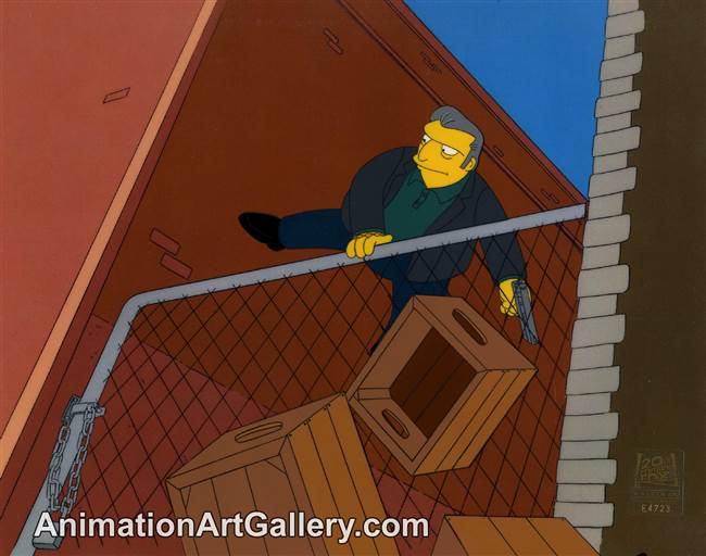 Production Cel of Fat Tony from Trilogy of Error