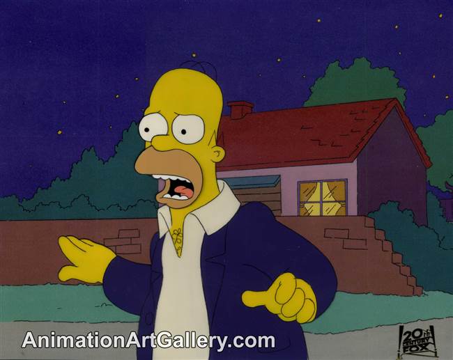 Production Cel of Homer Simpson from Some Enchanted Evening (The Simpsons)