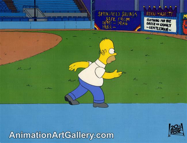 Production Cel of Homer Simpson from Dancin' Homer