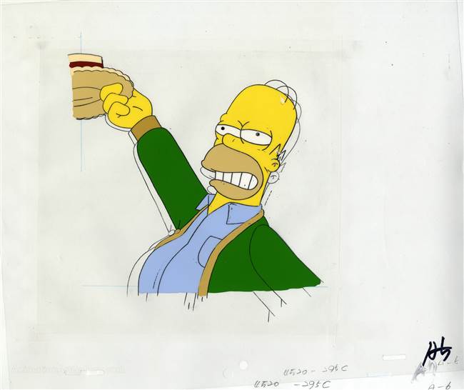 Original Production Cel of Homer Simpson from The Simpsons Spin-Off Showcase