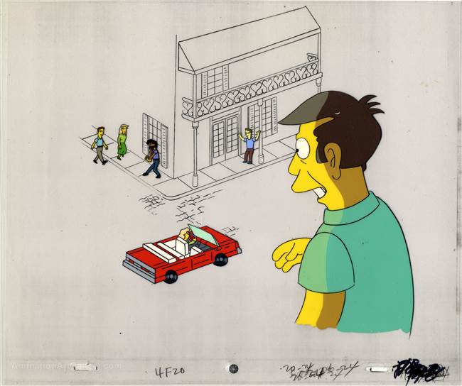 Original Production Cel of Principal Skinner from The Simpsons Spin-Off Showcase