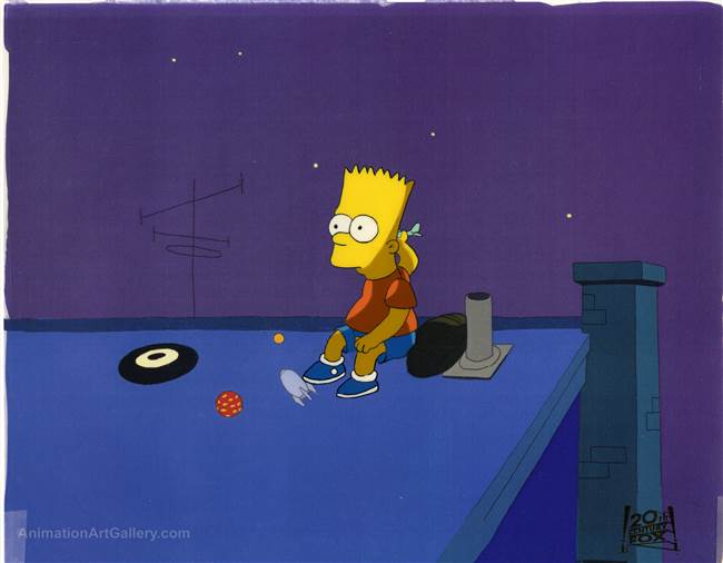 Original Production Cel of Bart Simpson from Bart vs. Thanksgiving