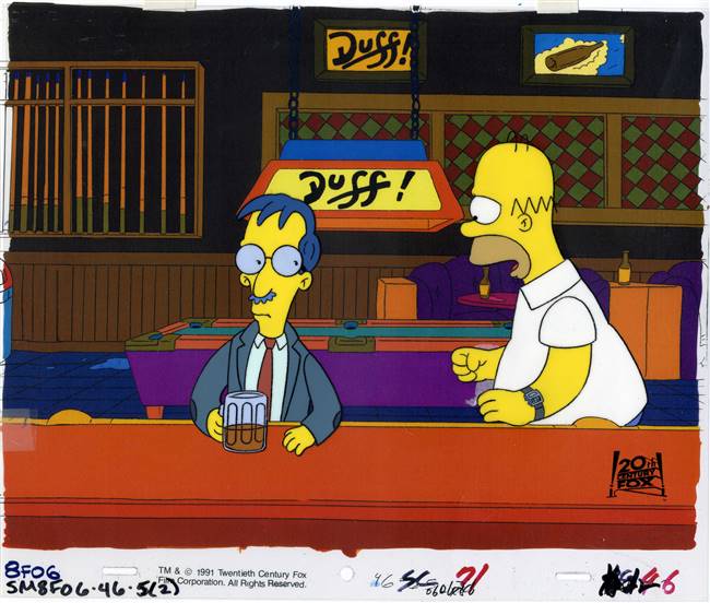 Original Production Cel Homer Simpson From Lisa's Pony