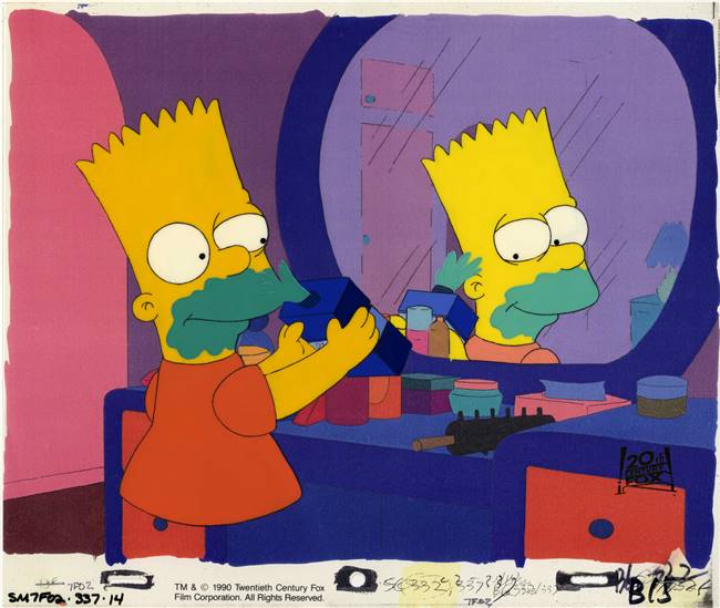 Original Production Cel Bart Simpson  From Simpson and Delilah