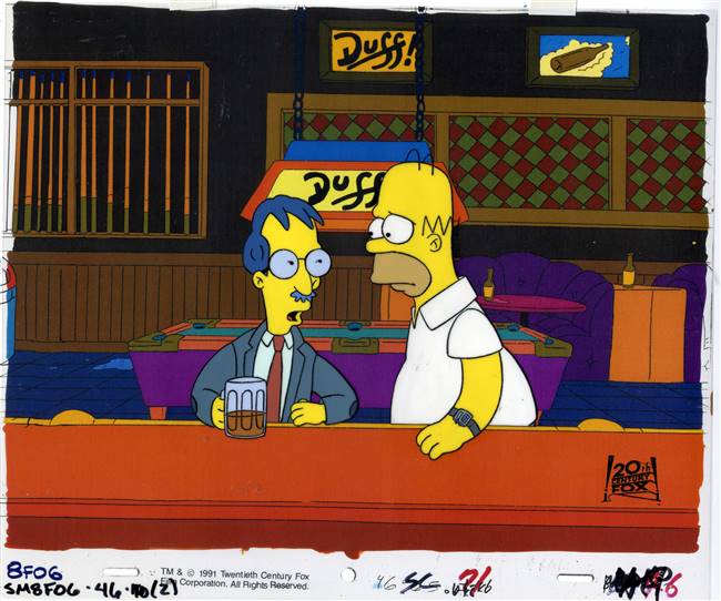 Original Production Cel Homer Simpson From Lisa's Pony (1991)