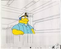 Original Production Cel of Chief Wiggum from The Simpsons Spin-Off Showcase (1997)