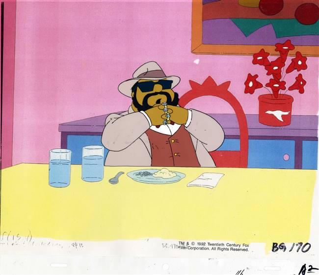 Original Production Cel of Big Daddy from The Simpsons Spin-Off Showcase (1997)