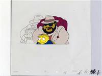 Original Production Cel of Big Daddy and Ralph from The Simpsons Spin-Off Showcase (1997)