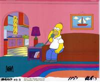 Original Production Cel of Homer Simpson from Saturdays of Thunder (1991)