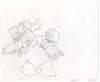 Original Production Drawing of Homer, Bart, Lisa and Maggie Simpson from a Simpsons Commercial (c. 1990s)