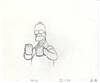 Original Production Drawing of Homer Simpson with Beers from the Simpsons